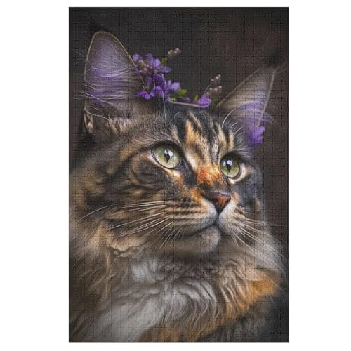 Katze Holzpuzzle 1000 Teile Klassische Puzzles Erwachsene Kinder Puzzle DIY Kit Holzspielzeug Einzigartiges Geschenk 78×53cm Katze Holzpuzzle 1000 Teile Klassische Puzzles Erwachsene Kinder Puzzle DIY Kit Holzspielzeug Einzigartiges Geschenk 78×53cm von LCWWW