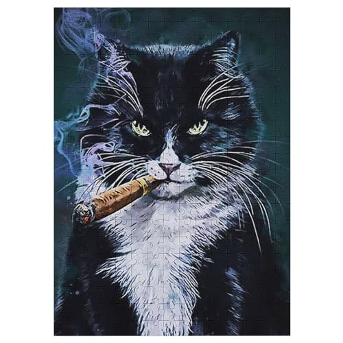 Katze Holzpuzzle 300 Teile Klassische Puzzles Erwachsene Kinder Puzzle DIY Kit Holzspielzeug Einzigartiges Geschenk 42×30cm Katze Holzpuzzle 300 Teile Klassische Puzzles Erwachsene Kinder Puzzle DIY Kit Holzspielzeug Einzigartiges Geschenk 42×30cm von LCWWW