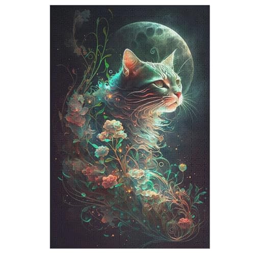 Katze Puzzle, Puzzles Für Erwachsene Kinder, 1000 Teile Holzpuzzle, Für Jugendliche Herausforderungsspielzeug 78×53cm Katze Puzzle, Puzzles Für Erwachsene Kinder, 1000 Teile Holzpuzzle, Für Jugendliche Herausforderungsspielzeug 78×53cm von LCWWW