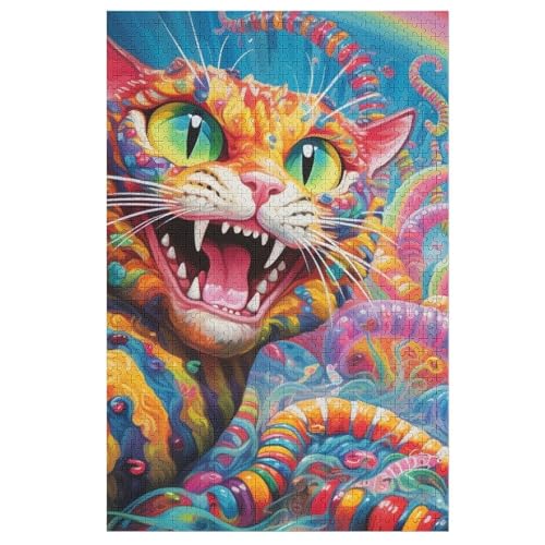 Katze Puzzles 1000 Teile Erwachsener Kniffel Spaß Für Die Ganze Familie, Holzpuzzle Kinder Erwachsene, Impossible Puzzle Schwer 78×53cm Katze Puzzles 1000 Teile Erwachsener Kniffel Spaß Für Die Ganze Familie, Holzpuzzle Kinder Erwachsene, Impossible Puzzle Schwer 78×53cm von LCWWW