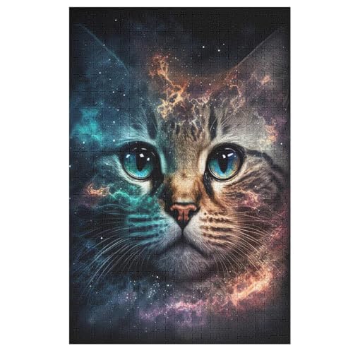 Katze-Puzzlespiel Aus Holz, 1000 Puzzleteile, Kreatives Puzzle Für Teenager Und Erwachsene, Kreatives Spielzeug, Puzzles, 78×53cm Katze-Puzzlespiel Aus Holz, 1000 Puzzleteile, Kreatives Puzzle Für Teenager Und Erwachsene, Kreatives Spielzeug, Puzzles, 78×53cm von LCWWW