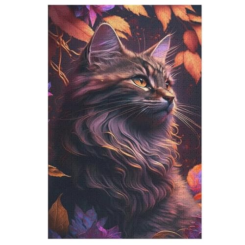 Katze-Puzzlespiel Aus Holz, 1000 Puzzleteile, Kreatives Puzzle Für Teenager Und Erwachsene, Kreatives Spielzeug, Puzzles, 78×53cm Katze-Puzzlespiel Aus Holz, 1000 Puzzleteile, Kreatives Puzzle Für Teenager Und Erwachsene, Kreatives Spielzeug, Puzzles, 78×53cm von LCWWW