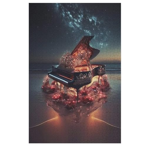 Klavier-Puzzlespiel Aus Holz, 1000 Puzzleteile, Kreatives Puzzle Für Teenager Und Erwachsene, Kreatives Spielzeug, Puzzles, 78×53cm von LCWWW