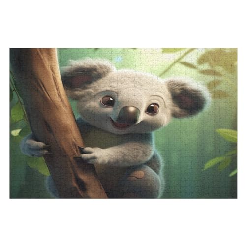 Koala Holzpuzzle - 1000 Teiliges Jigsaw Knobelspiel - Puzzle Für Erwachsene & Kinder - Outdoor & Reisespielzeug （75×50cm） von LCWWW
