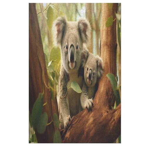 Koala Puzzle 1000 Teile, Holzpuzzle Für Erwachsene Kinder, Impossible Puzzles, Geschicklichkeitsspiel Für Die Ganze Familie 78×53cm Koala Puzzle 1000 Teile, Holzpuzzle Für Erwachsene Kinder, Impossible Puzzles, Geschicklichkeitsspiel Für Die Ganze Familie 78×53cm von LCWWW