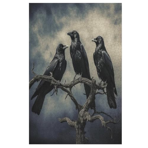 Krähe Puzzles 1000 Teile Erwachsener Kniffel Spaß Für Die Ganze Familie, Holzpuzzle Kinder Erwachsene, Impossible Puzzle Schwer 78×53cm Krähe Puzzles 1000 Teile Erwachsener Kniffel Spaß Für Die Ganze Familie, Holzpuzzle Kinder Erwachsene, Impossible Puzzle Schwer 78×53cm von LCWWW
