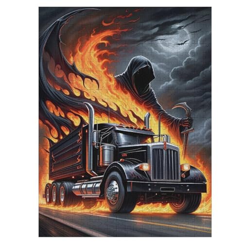 LKW Holzpuzzle 500 Teile Klassische Puzzles Erwachsene Kinder Puzzle DIY Kit Holzspielzeug Einzigartiges Geschenk 55×41cm LKW Holzpuzzle 500 Teile Klassische Puzzles Erwachsene Kinder Puzzle DIY Kit Holzspielzeug Einzigartiges Geschenk 55×41cm von LCWWW