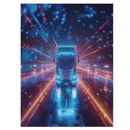 LKW Holzpuzzle 500 Teile Klassische Puzzles Erwachsene Kinder Puzzle DIY Kit Holzspielzeug Einzigartiges Geschenk 55×41cm LKW Holzpuzzle 500 Teile Klassische Puzzles Erwachsene Kinder Puzzle DIY Kit Holzspielzeug Einzigartiges Geschenk 55×41cm von LCWWW