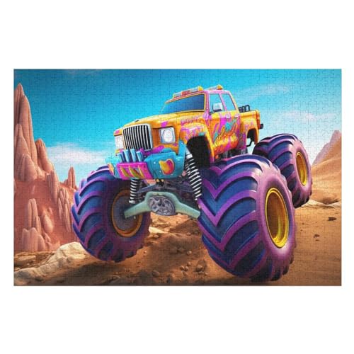 LKW-Muster Holzpuzzle - Puzzle Für Erwachsene, 1000-teilige Puzzles Für Teenager Und Kinder, Herausfordernde Spiele （75×50cm） von LCWWW
