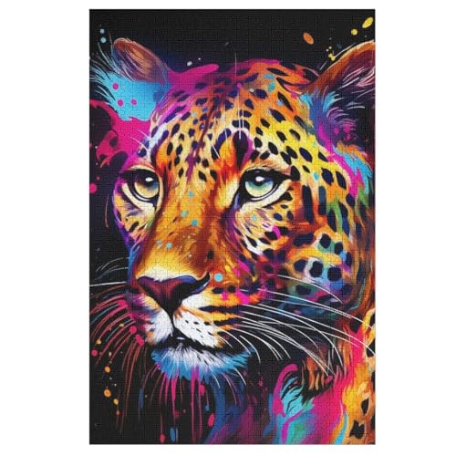 Leopard Holzpuzzle 1000 Teile Klassische Puzzles Erwachsene Kinder Puzzle DIY Kit Holzspielzeug Einzigartiges Geschenk 78×53cm Leopard Holzpuzzle 1000 Teile Klassische Puzzles Erwachsene Kinder Puzzle DIY Kit Holzspielzeug Einzigartiges Geschenk 78×53cm von LCWWW
