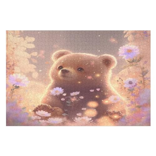 Little Bär Holzpuzzle - 1000 Teiliges Jigsaw Knobelspiel - Puzzle Für Erwachsene & Kinder - Outdoor & Reisespielzeug （75×50cm） von LCWWW