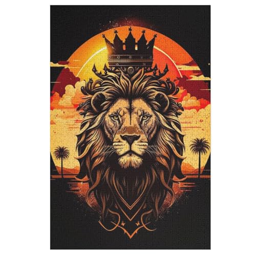 Löwe Puzzle Für Erwachsene 1000 Teile Premium Recyceltes Brett Zum Lernen, Lernspielzeug, Familienspiele Kinder Holzpuzzle 78×53cm Löwe Puzzle Für Erwachsene 1000 Teile Premium Recyceltes Brett Zum Lernen, Lernspielzeug, Familienspiele Kinder Holzpuzzle 78×53cm von LCWWW