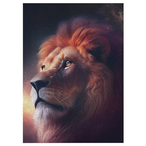 Löwe Puzzles 300 Teile Erwachsener Kniffel Spaß Für Die Ganze Familie, Holzpuzzle Kinder Erwachsene, Impossible Puzzle Schwer 42×30cm von LCWWW