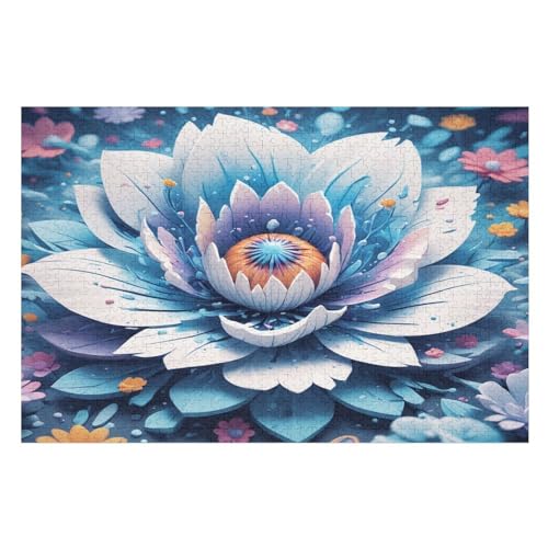Lotus Puzzle 1000 Teile, Holzpuzzle Herausforderndes Geschicklichkeitsspiel Für Die Ganze Familie, Kinder Erwachsenenpuzzle Ab 12 Jahren （75×50cm） von LCWWW
