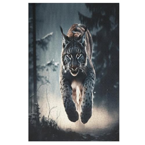 Luchs Holzpuzzle 1000 Teile Klassische Puzzles Erwachsene Kinder Puzzle DIY Kit Holzspielzeug Einzigartiges Geschenk 78×53cm Luchs Holzpuzzle 1000 Teile Klassische Puzzles Erwachsene Kinder Puzzle DIY Kit Holzspielzeug Einzigartiges Geschenk 78×53cm von LCWWW