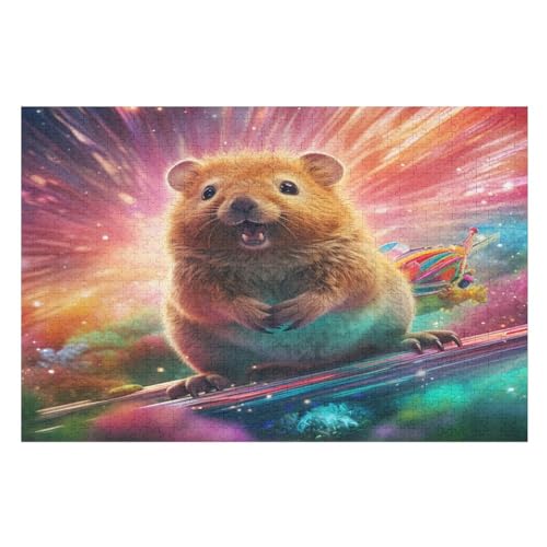 Maus Puzzle Für Erwachsene 1000 Teile Premium Recyceltes Brett Zum Lernen, Lernspielzeug, Familienspiele Kinder Holzpuzzle （75×50cm） von LCWWW