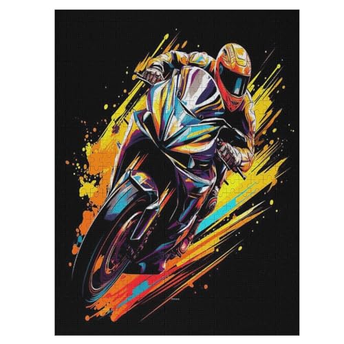 Motorrad Puzzle, Puzzles Für Erwachsene Kinder, 500 Teile Holzpuzzle, Für Jugendliche Herausforderungsspielzeug 55×41cm Motorrad Puzzle, Puzzles Für Erwachsene Kinder, 500 Teile Holzpuzzle, Für Jugendliche Herausforderungsspielzeug 55×41cm von LCWWW