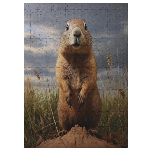 Murmeltier 300 Teile Puzzle Für Erwachsene, Herausforderung Puzzles - Verringerter Druck Schwieriges Holzpuzzle Für Kinder 12+ 42×30cm von LCWWW