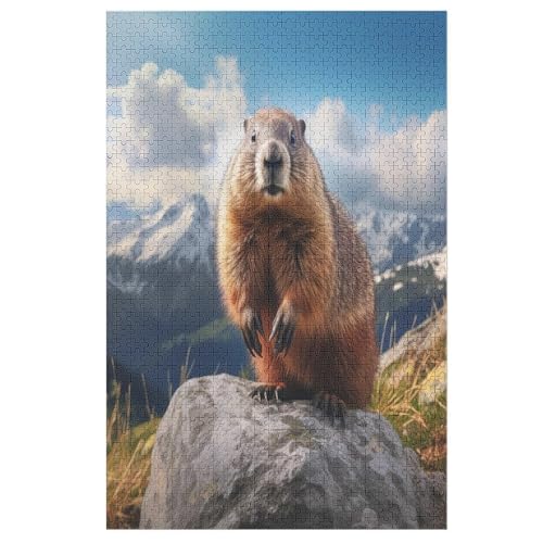 Murmeltier Holzpuzzle 1000 Teile, Knobelspiele Für Erwachsene, Teenager, Puzzles Unmögliche - Kinder Puzzle Zimmer Deko 78×53cm Murmeltier Holzpuzzle 1000 Teile, Knobelspiele Für Erwachsene, Teenager, Puzzles Unmögliche - Kinder Puzzle Zimmer Deko 78×53cm von LCWWW