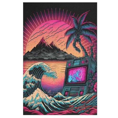 Neonlandschaft-Puzzlespiel Aus Holz, 1000 Puzzleteile, Puzzle Für Teenager Und Erwachsene, Kreatives Spielzeug, Puzzles, 78×53cm Neonlandschaft-Puzzlespiel Aus Holz, 1000 Puzzleteile, Puzzle Für Teenager Und Erwachsene, Kreatives Spielzeug, Puzzles, 78×53cm von LCWWW
