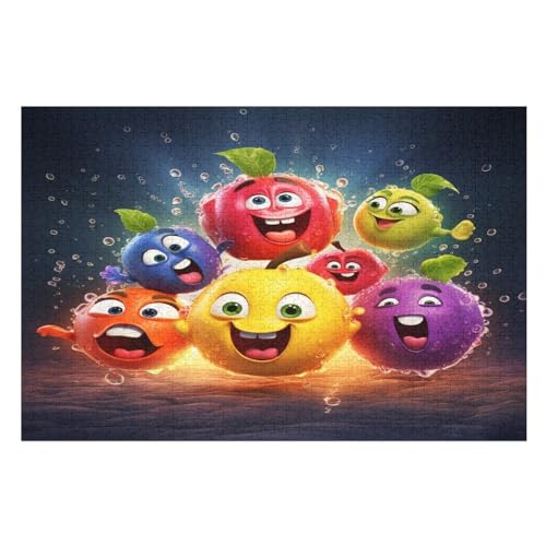 Obst Puzzles 1000 Teile Erwachsener Kniffel Spaß Für Die Ganze Familie, Holzpuzzle Kinder Erwachsene, Impossible Puzzle Schwer （75×50cm） von LCWWW