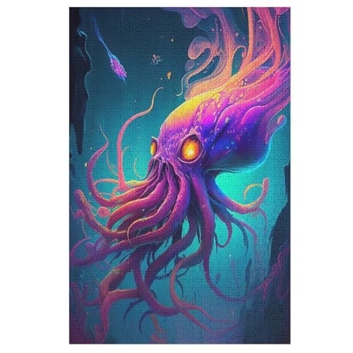 Oktopus Holzpuzzle 1000 Teile Klassische Puzzles Erwachsene Kinder Puzzle DIY Kit Holzspielzeug Einzigartiges Geschenk 78×53cm Oktopus Holzpuzzle 1000 Teile Klassische Puzzles Erwachsene Kinder Puzzle DIY Kit Holzspielzeug Einzigartiges Geschenk 78×53cm von LCWWW