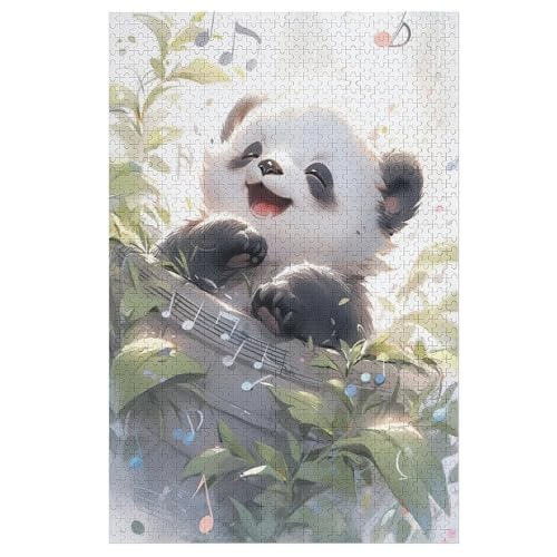 Panda 1000 Teile Puzzles Für Erwachsene, Impossible Puzzle, Geschicklichkeitsspiel Für Die Ganze Familie, Kinder Holzpuzzle 78×53cm von LCWWW