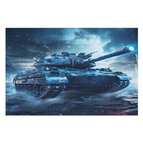 Panzer Puzzle 1000 Teile, Holzpuzzle Herausforderndes GesKükenlichkeitsspiel Für Die Ganze Familie, Kinder Erwachsenenpuzzle Ab 12 Jahren （75×50cm） von LCWWW
