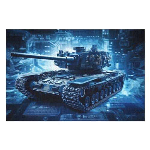Panzer Puzzle 1000 Teile, Holzpuzzle Herausforderndes Geschicklichkeitsspiel Für Die Ganze Familie, Kinder Erwachsenenpuzzle Ab 12 Jahren （75×50cm） von LCWWW