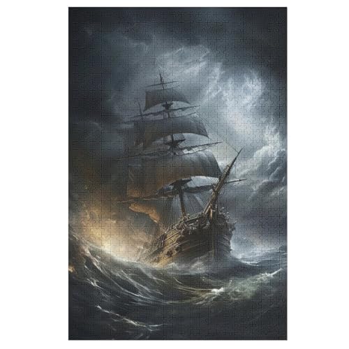 Piratnschiff,Boot Puzzles 1000 Teile Für Jugendliche Kreatives Holzpuzzlespielzeug Familienspiel Schwierigkeitsgrad Herausforderungspuzzles 78×53cm Piratnschiff,Boot Puzzles 1000 Teile Für Jugendliche Kreatives Holzpuzzlespielzeug Familienspiel Schwierigkeitsgrad Herausforderungspuzzles 78×53cm von LCWWW