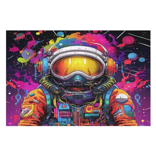 Puzzle 1000 Teile Astronaut Holzpuzzle Für Erwachsene Lernspiel Herausforderungsspielzeug The Puzzles Für Erwachsene Kinder （75×50cm） von LCWWW