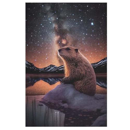 Puzzle 1000 Teile Biber Holzpuzzle Für Erwachsene Lernspiel Herausforderungsspielzeug The Puzzles Für Erwachsene Kinder 78×53cm von LCWWW