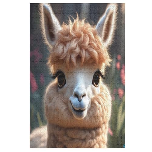 Puzzle Alpaka, 1000 Puzzleteile Für Kinder, Holzpuzzles, Geeignet Für Erwachsene Lernspiel, 78×53cm Puzzle Alpaka, 1000 Puzzleteile Für Kinder, Holzpuzzles, Geeignet Für Erwachsene Lernspiel, 78×53cm von LCWWW