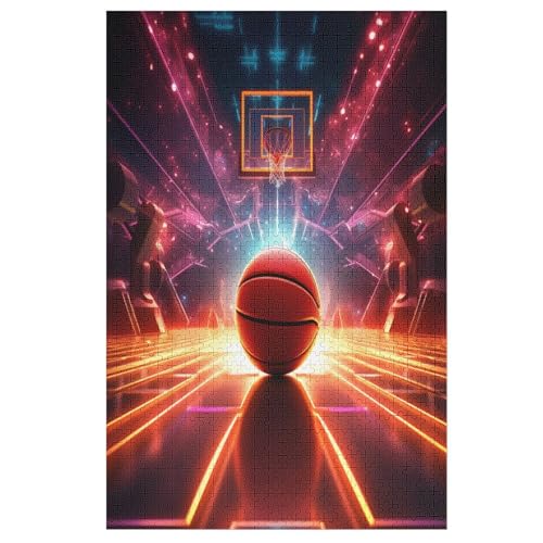 Puzzle Basketball, 1000 Puzzleteile Für Kinder, Holzpuzzles, Geeignet Für Erwachsene Lernspiel, 78×53cm Puzzle Basketball, 1000 Puzzleteile Für Kinder, Holzpuzzles, Geeignet Für Erwachsene Lernspiel, 78×53cm von LCWWW