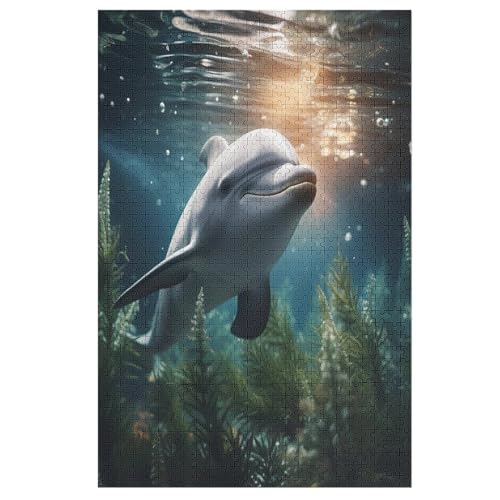 Puzzle Delphin, 1000 Puzzleteile Für Kinder, Holzpuzzles, Geeignet Für Erwachsene Lernspiel, 78×53cm Puzzle Delphin, 1000 Puzzleteile Für Kinder, Holzpuzzles, Geeignet Für Erwachsene Lernspiel, 78×53cm von LCWWW