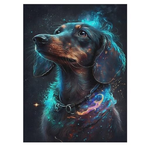 Puzzle Für Kinder, Dackel Dog -Puzzles Für Erwachsene, 500-teiliges Holzpuzzle Für Jugendliche Und Erwachsene, Tolles 55×41cm Puzzle Für Kinder, Dackel Dog -Puzzles Für Erwachsene, 500-teiliges Holzpuzzle Für Jugendliche Und Erwachsene, Tolles 55×41cm von LCWWW