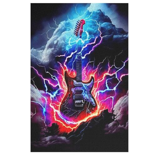 Puzzle Für Kinder, Gitarren -Puzzles Für Erwachsene, 1000-teiliges Holzpuzzle Für Jugendliche Und Erwachsene, Tolles 78×53cm von LCWWW
