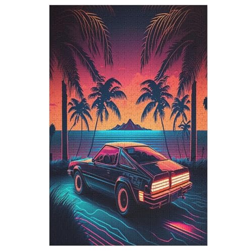 Puzzle Neonauto, 1000 Puzzleteile Für Kinder, Holzpuzzles, Geeignet Für Erwachsene Lernspiel, 78×53cm Puzzle Neonauto, 1000 Puzzleteile Für Kinder, Holzpuzzles, Geeignet Für Erwachsene Lernspiel, 78×53cm von LCWWW