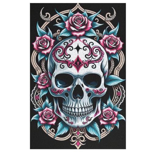 Puzzle Totenkopf, 1000 Puzzleteile Für Kinder, Holzpuzzles, Geeignet Für Erwachsene Lernspiel, 78×53cm Puzzle Totenkopf, 1000 Puzzleteile Für Kinder, Holzpuzzles, Geeignet Für Erwachsene Lernspiel, 78×53cm von LCWWW