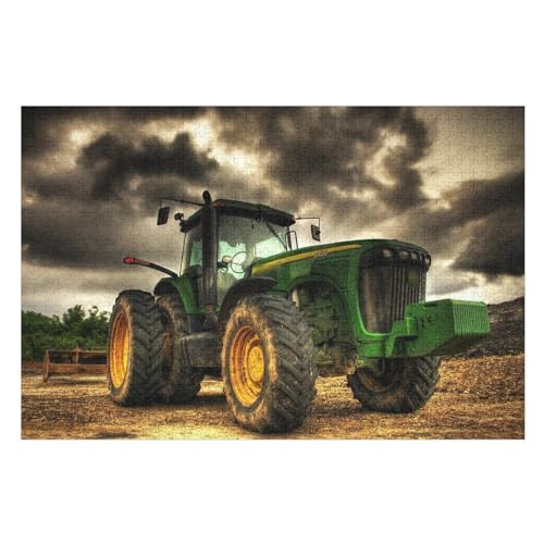 Puzzle Traktor Puzzles, 1000-teiliges Holzpuzzle, Geeignet Für Erwachsene Und Kinder Ab 12 Jahren, Tolles Geschenk （75×50cm） von LCWWW