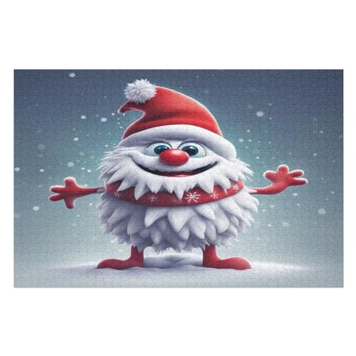 Puzzle WeihnachtBullee, 1000 Puzzleteile Für Kinder, Holzpuzzles, Geeignet Für Erwachsene Lernspiel, （75×50cm） von LCWWW