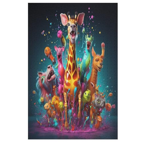 Puzzles Afrikanisches Tiers, 1000 Teile, Puzzle Aus Holz Für Erwachsene Und Kinder Ab 12 Jahren, Lernspielzeug 78×53cm Puzzles Afrikanisches Tiers, 1000 Teile, Puzzle Aus Holz Für Erwachsene Und Kinder Ab 12 Jahren, Lernspielzeug 78×53cm von LCWWW