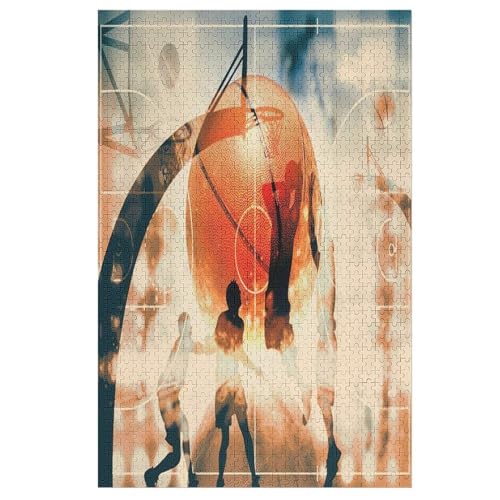 Puzzles Basketball, 1000 Teile, Puzzle Aus Holz Für Erwachsene Und Kinder Ab 12 Jahren, Lernspielzeug 78×53cm Puzzles Basketball, 1000 Teile, Puzzle Aus Holz Für Erwachsene Und Kinder Ab 12 Jahren, Lernspielzeug 78×53cm von LCWWW