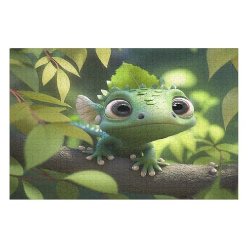 Puzzles Chamäleon, 1000 Teile, Puzzle Aus Holz Für Erwachsene Und Kinder Ab 12 Jahren, Lernspielzeug （75×50cm） von LCWWW