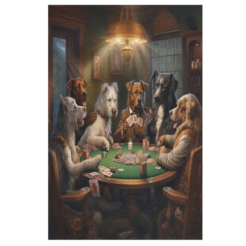 Puzzles Cute Hund, 1000 Teile, Puzzle Aus Holz Für Erwachsene Und Kinder Ab 12 Jahren, Lernspielzeug 78×53cm Puzzles Cute Hund, 1000 Teile, Puzzle Aus Holz Für Erwachsene Und Kinder Ab 12 Jahren, Lernspielzeug 78×53cm von LCWWW