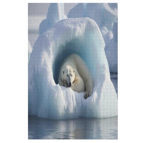 Puzzles Eisbär, 1000 Teile, Puzzle Aus Holz Für Erwachsene Und Kinder Ab 12 Jahren, Lernspielzeug 78×53cm Puzzles Eisbär, 1000 Teile, Puzzle Aus Holz Für Erwachsene Und Kinder Ab 12 Jahren, Lernspielzeug 78×53cm von LCWWW