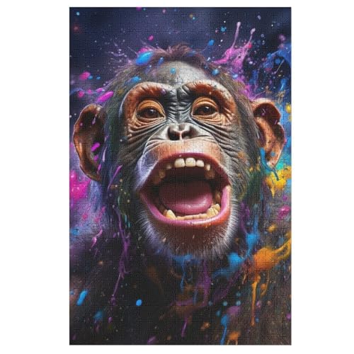 Puzzles Für Erwachsene, 1000 Teile, AFFE, Kreative Holzpuzzles, Praktisches Spiel, Familiendekoration 78×53cm Puzzles Für Erwachsene, 1000 Teile, AFFE, Kreative Holzpuzzles, Praktisches Spiel, Familiendekoration 78×53cm von LCWWW