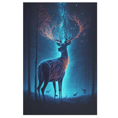 Puzzles Für Erwachsene, 1000 Teile, Animal Hirsch, Kreative Holzpuzzles, Praktisches Spiel, Familiendekoration 78×53cm Puzzles Für Erwachsene, 1000 Teile, Animal Hirsch, Kreative Holzpuzzles, Praktisches Spiel, Familiendekoration 78×53cm von LCWWW