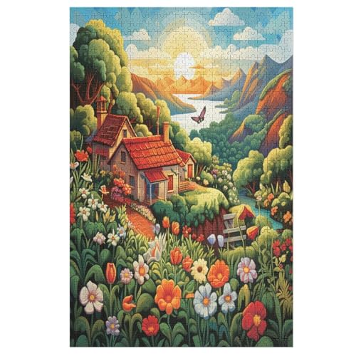 Puzzles Für Erwachsene, 1000 Teile, Bergdorfhütte, Kreative Holzpuzzles, Praktisches Spiel, Familiendekoration 78×53cm Puzzles Für Erwachsene, 1000 Teile, Bergdorfhütte, Kreative Holzpuzzles, Praktisches Spiel, Familiendekoration 78×53cm von LCWWW