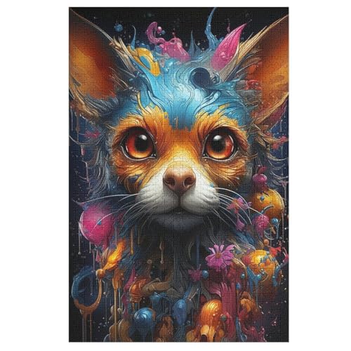 Puzzles Für Erwachsene, 1000 Teile, Chihuahua, Kreative Holzpuzzles, Praktisches Spiel, Familiendekoration 78×53cm von LCWWW